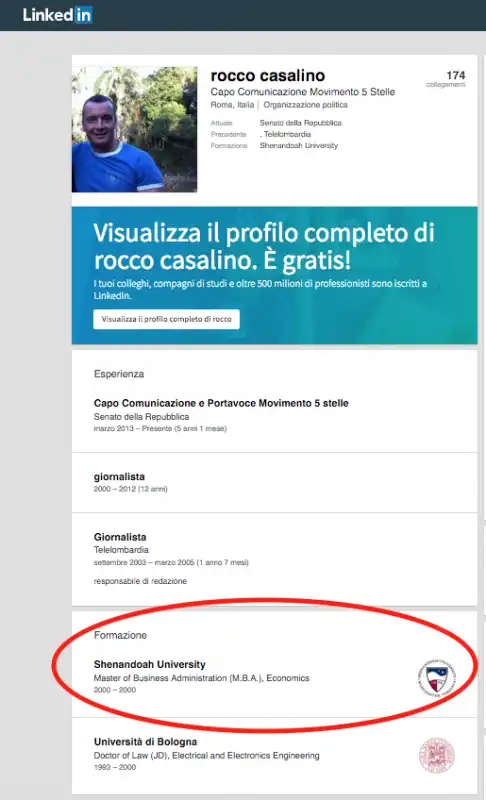 rocco casalino il curriculum 