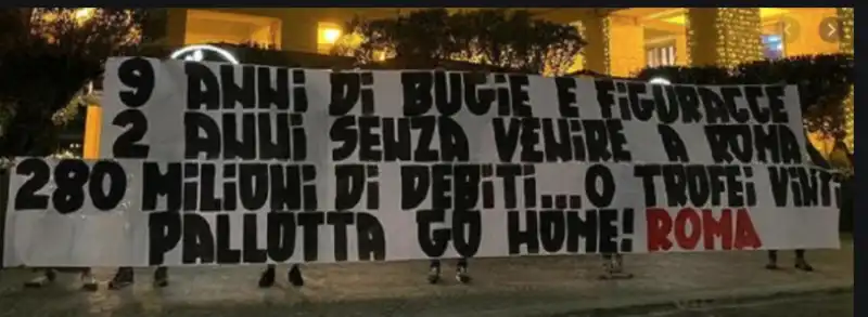 striscione contro pallotta