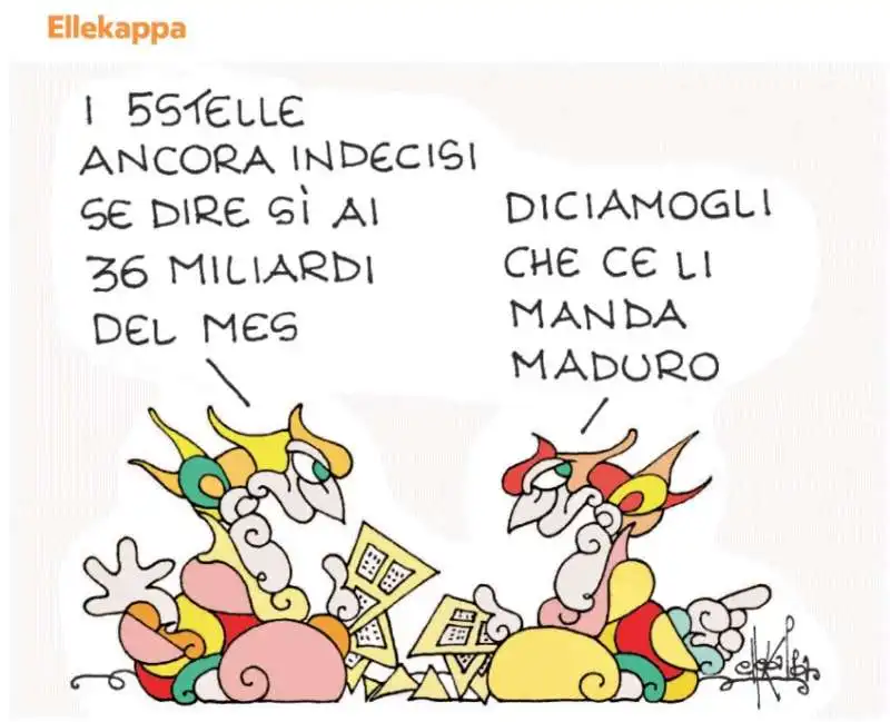 VIGNETTA ELLEKAPPA - IL M5S I SOLDI DEL MES E QUELLI DEL VENEZUELA