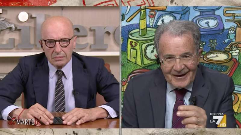 alessandro sallusti romano prodi dimartedi