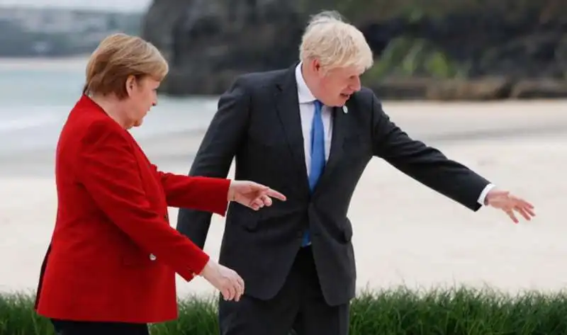 angela merkel e boris johnson