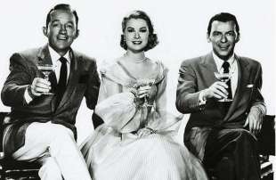 Bing Crosby, Grace Kelly e Frank Sinatra sul set del film High Society