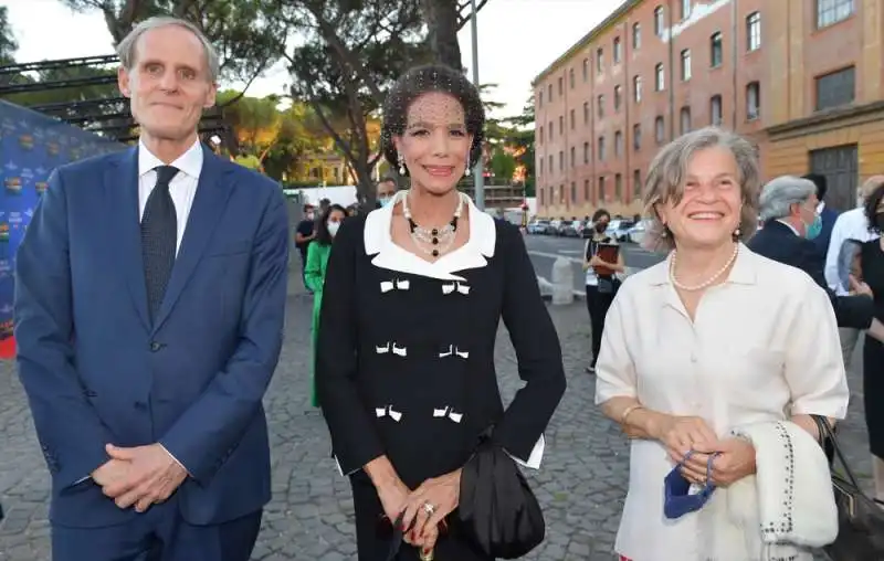 christian masset con la moglie helen e marisela federici  foto di bacco 