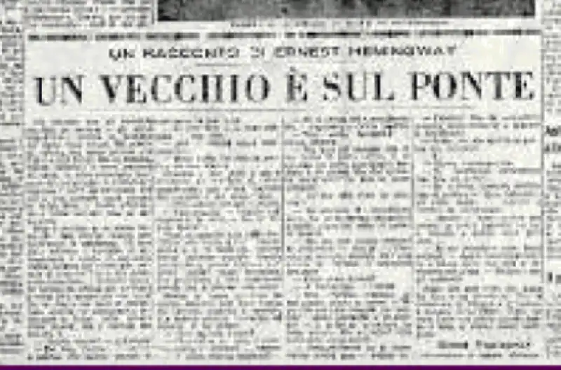 ERNEST HEMINGWAY RACCONTO