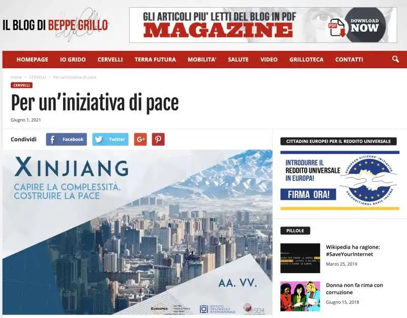 IL RAPPORTO SULLO XINJIANG - BLOG DI BEPPE GRILLO