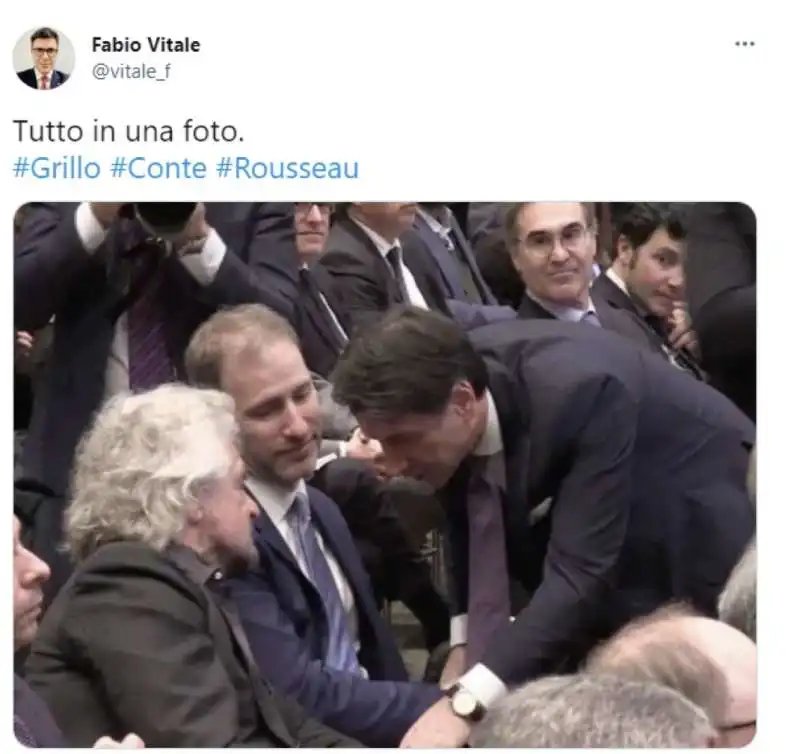 il vaffa di grillo a conte   tweet 