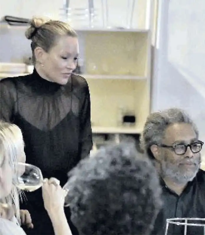 kate moss a cena con spike lee (ph barillari)