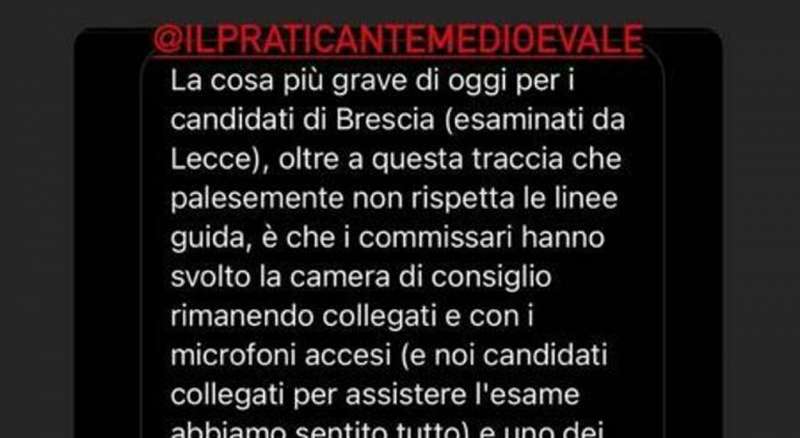 le frasi del commissario dell esame da avvocato a brescia 2