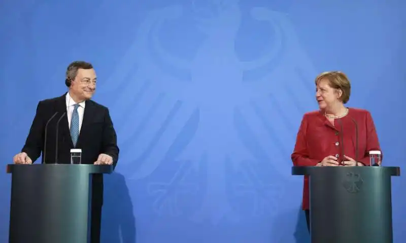 MARIO DRAGHI ANGELA MERKEL