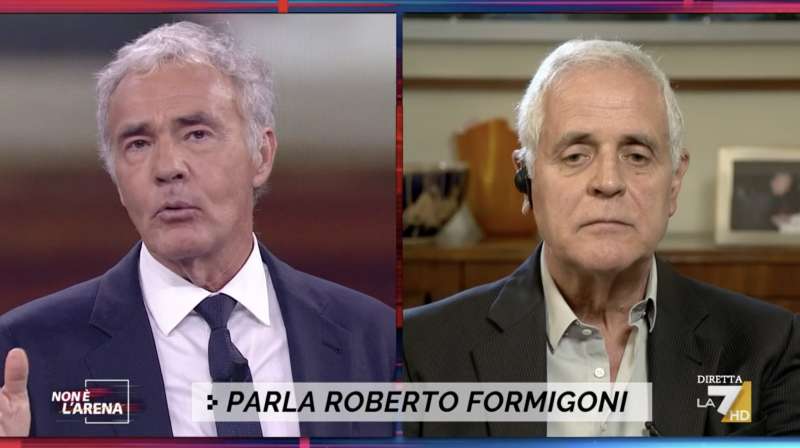 massimo giletti roberto formigoni non e' l'arena