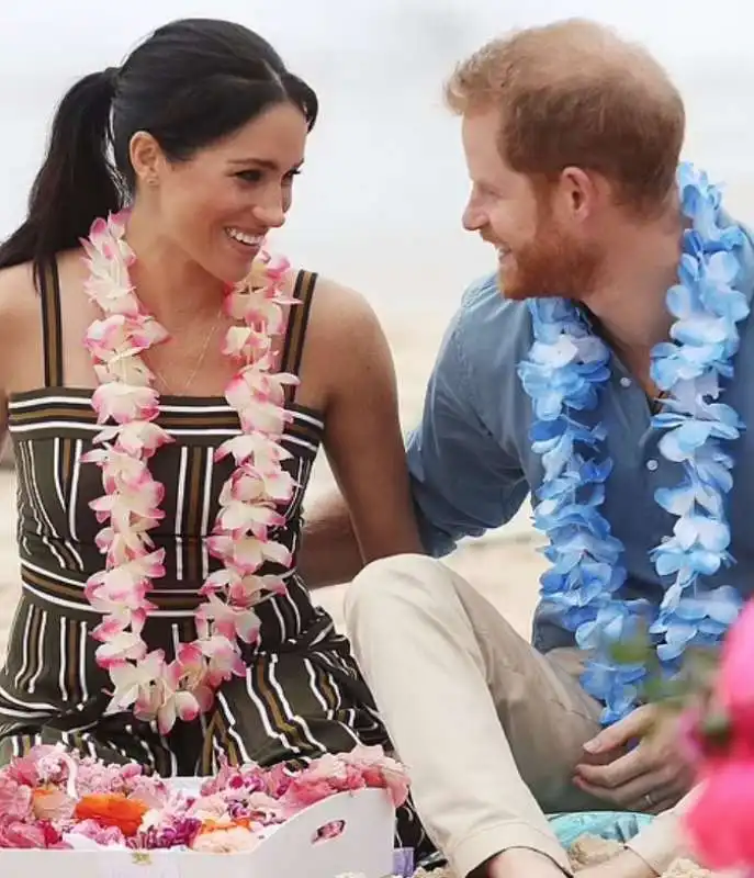 meghan markle con il principe harry in australia