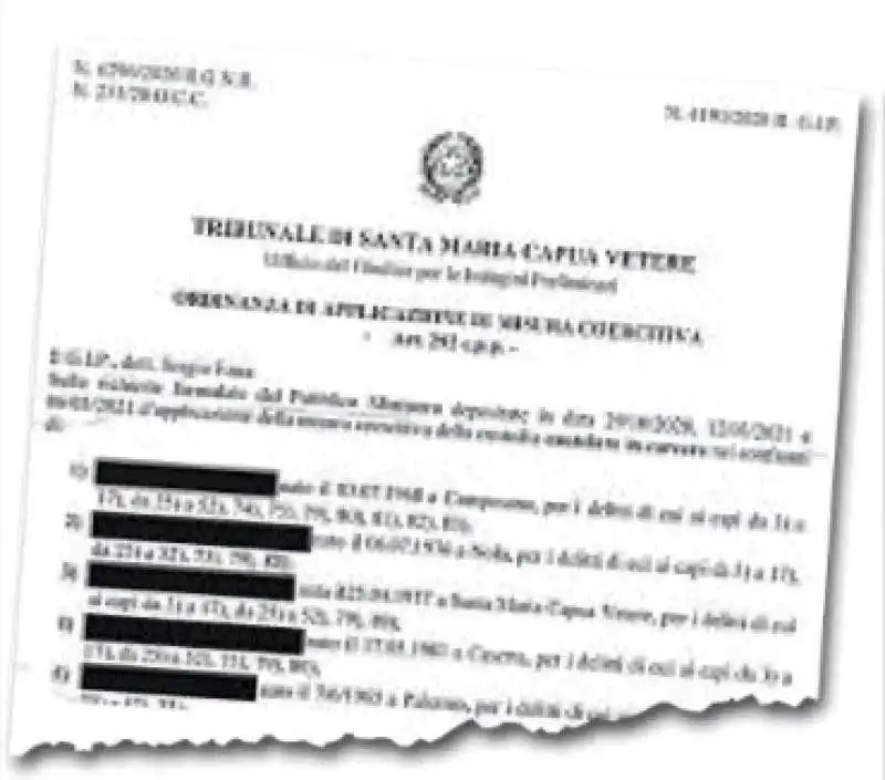 misure cautelari per 52 poliziotti   santa maria capua vetere