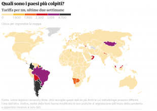 Paesi piu colpiti