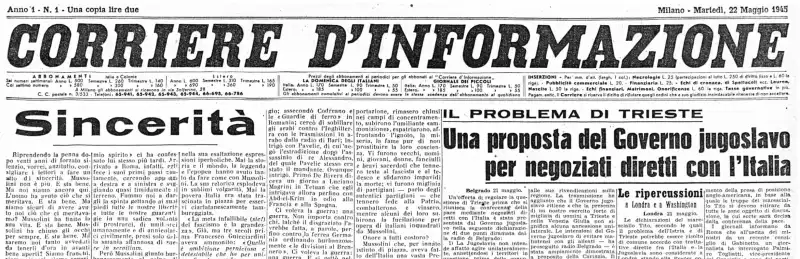 Primo numero Corriere d'Informazione