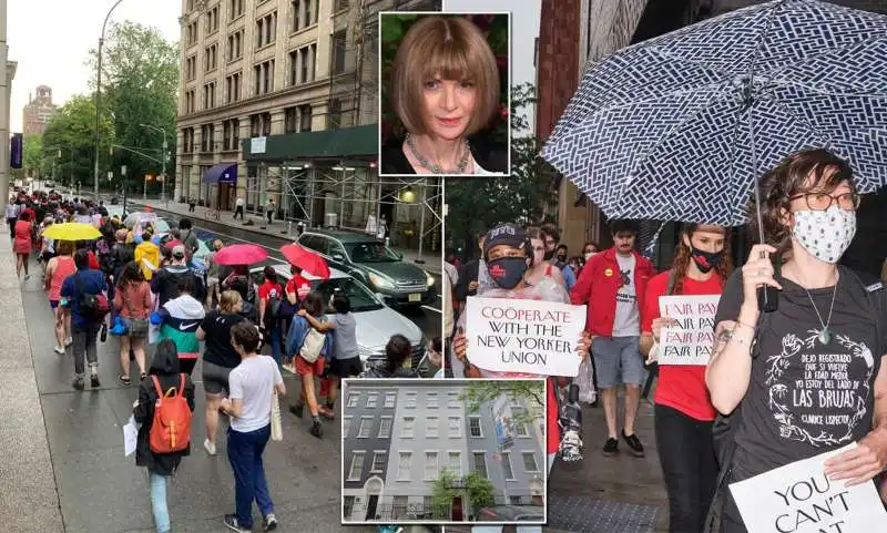 protesta dei dipendenti del new yorker sotto casa di anna wintour 11