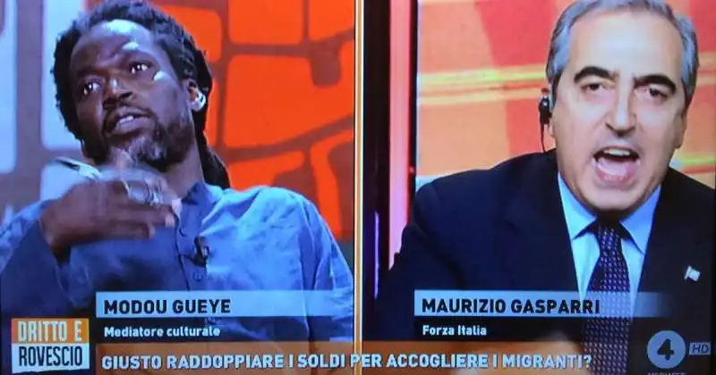 scontro tra maurizio gasparri e modou gueye 3