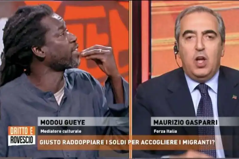 scontro tra maurizio gasparri e modou gueye 4