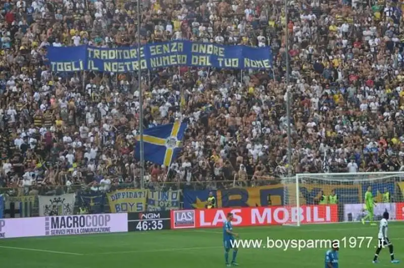 STRISCIONE CONTRO BUFFON ULTRAS PARMA