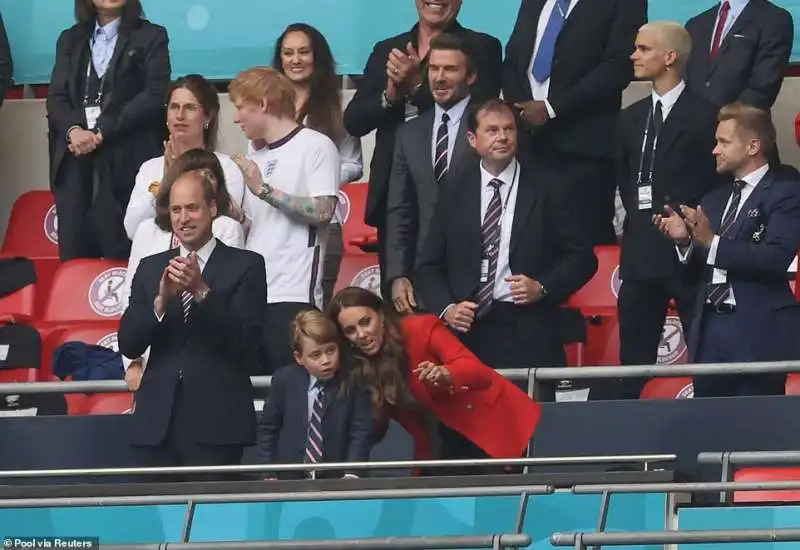 William, George e Kate a Wembley 13