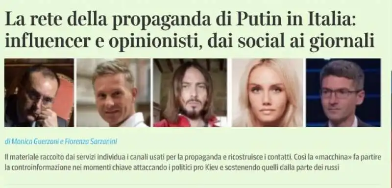 articolo del corriere su orsini e i putiniani italiani