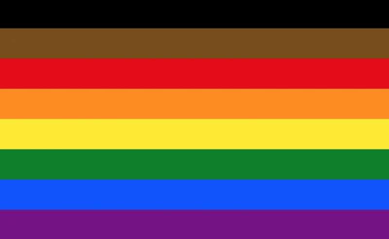 bandiera arcobaleno philadelphia people of color inclusive flag