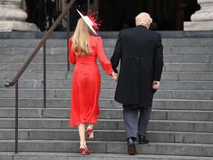 Boris Johnson e Carrie alla cattedrale di St. Paul