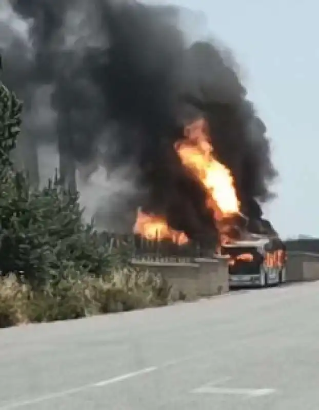 bus atac a fuoco in via laurentina   5