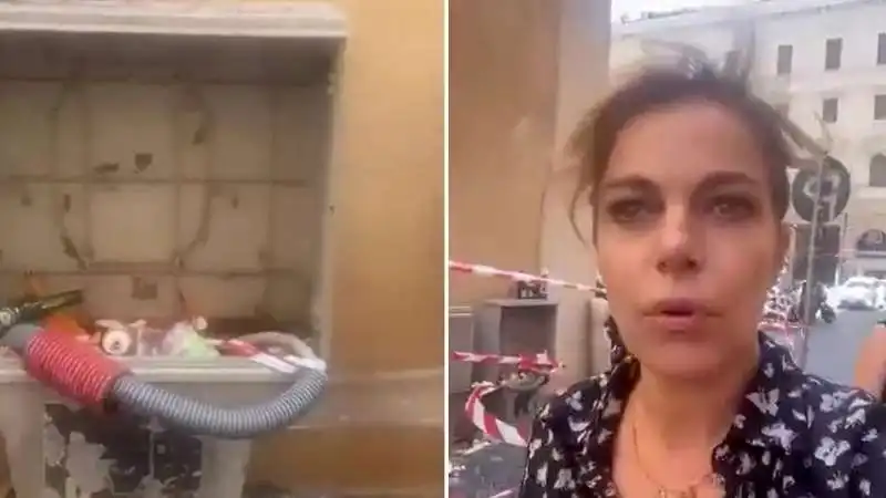 Claudia Gerini denuncia il degrado a Roma