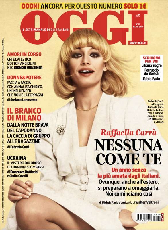 COPERTINA OGGI 23-30 GIUGNO 2022