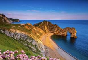 durdle door vista da un occhio umano