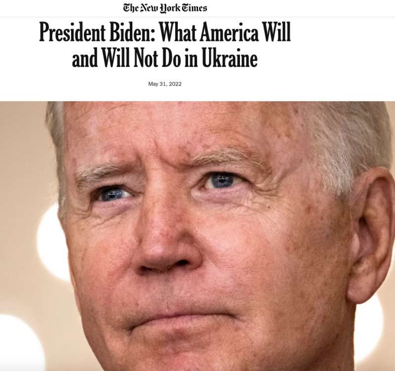 EDITORIALE DI BIDEN SUL NEW YORK TIMES