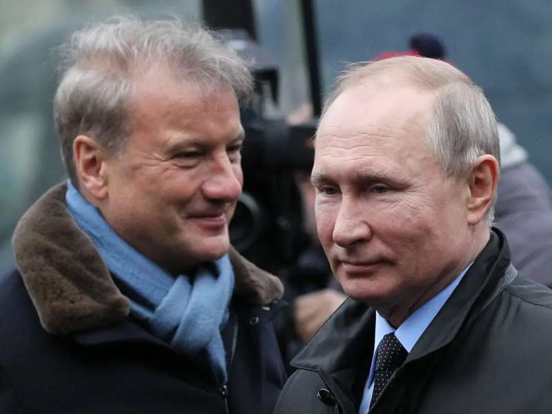 Herman Gref e Vladimir Putin