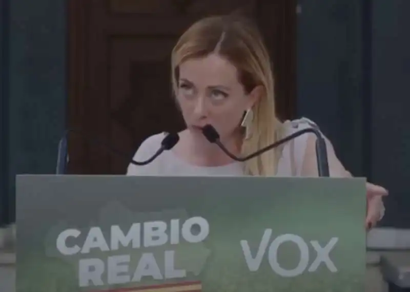 il comizio di giorgia meloni per vox, in spagna   1