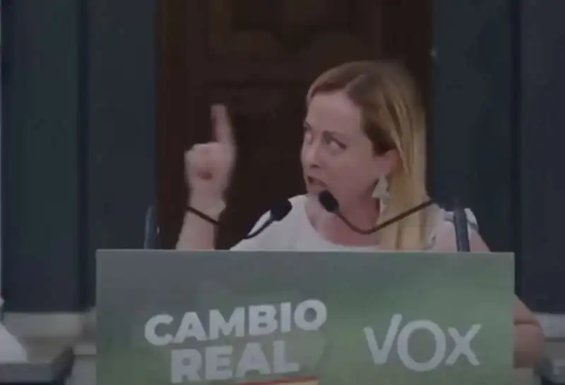 il comizio di giorgia meloni per vox, in spagna   2