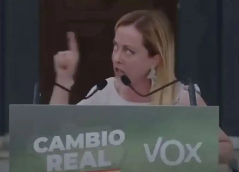 il comizio di giorgia meloni per vox, in spagna   3