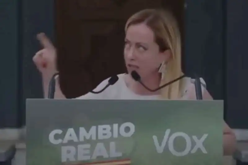 il comizio di giorgia meloni per vox, in spagna   4