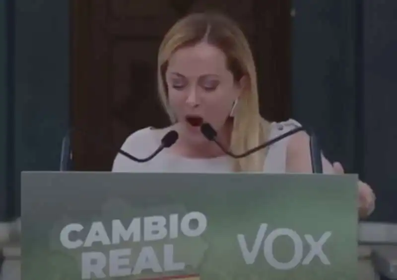 il comizio di giorgia meloni per vox, in spagna   6