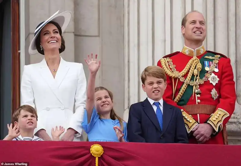 il principe william con kate e i figli