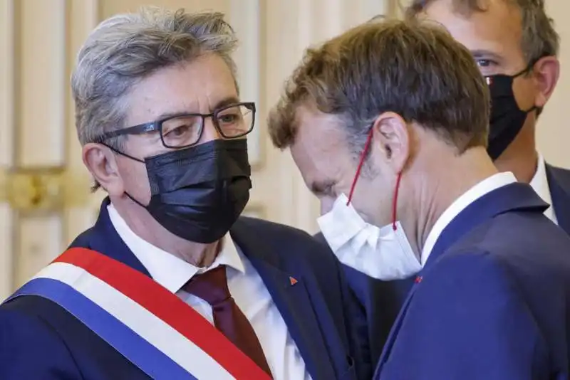 jean luc melenchon emmanuel macron 