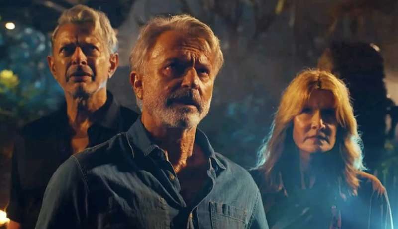 jeff goldblum, sam neill laura dern jurassic world il dominio