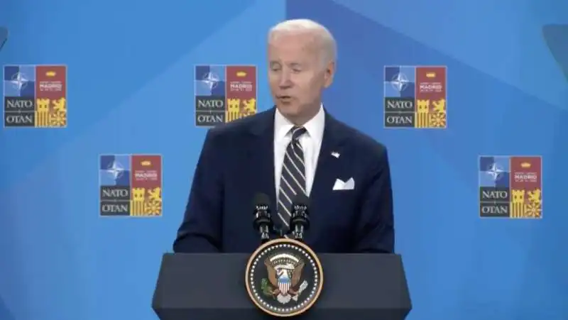 joe biden   conferenza stampa vertice nato madrid   3