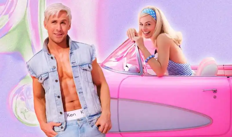 margot robbie ryan gosling in versione barbie e ken 1