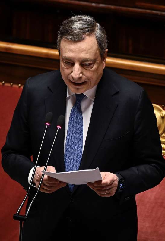 mario draghi al senato