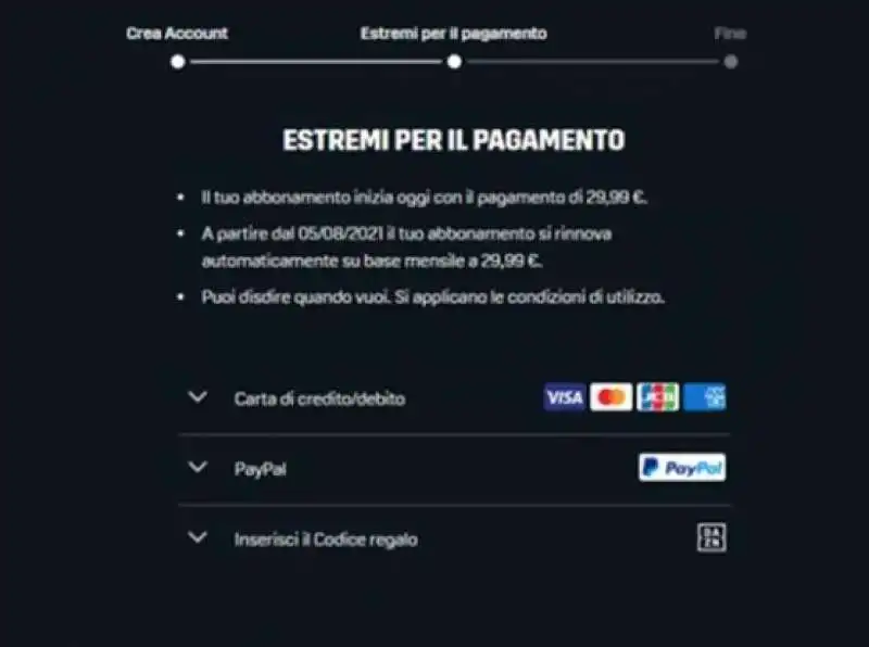 metti in pausa dazn 1