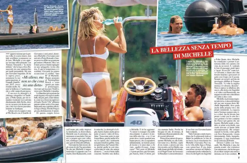 MICHELLE HUNZIKER A PORTO ROTONDO CON GIOVANNI ANGIOLINI