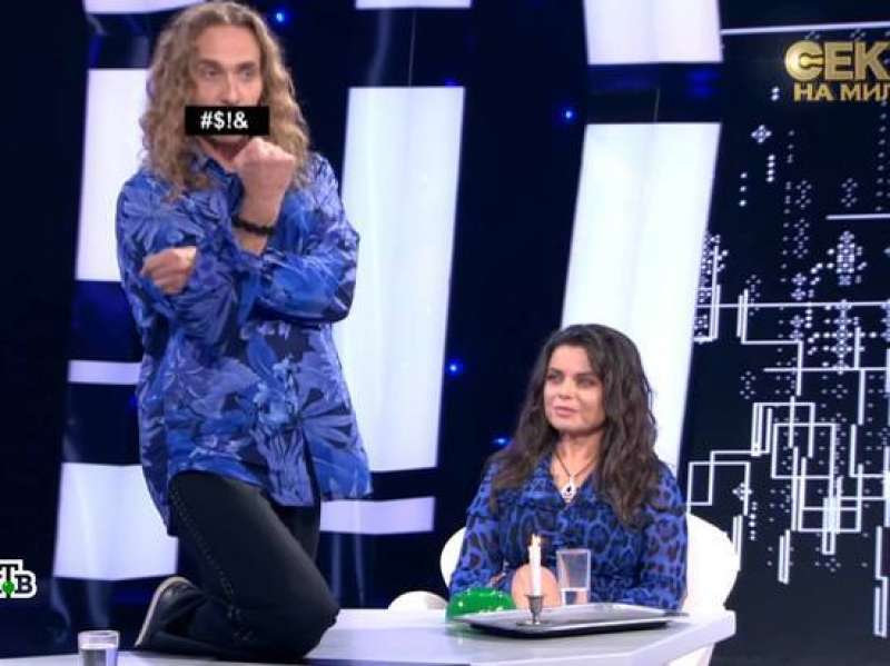 natasha koroleva e il marito in tv