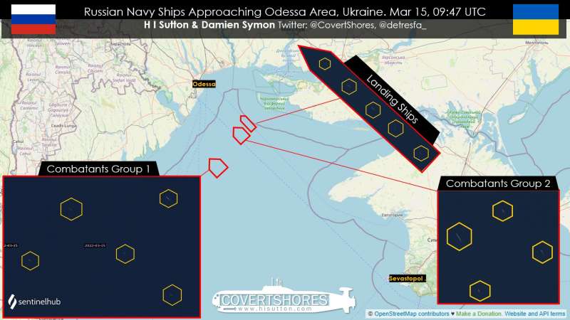 navi russe fuori odessa