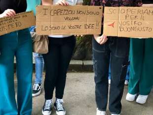 protesta degli studenti del liceo fogazzaro di vicenza contro la preside 3