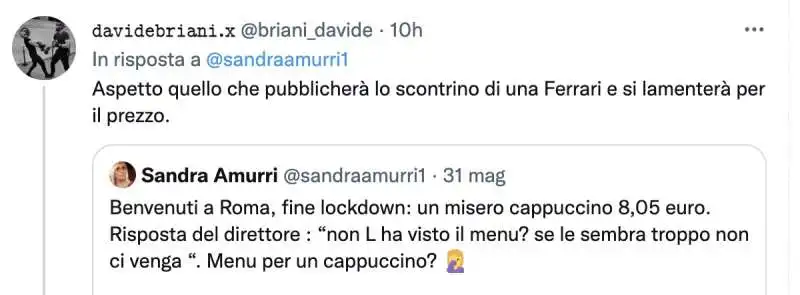 TWEET SANDRA AMURRI