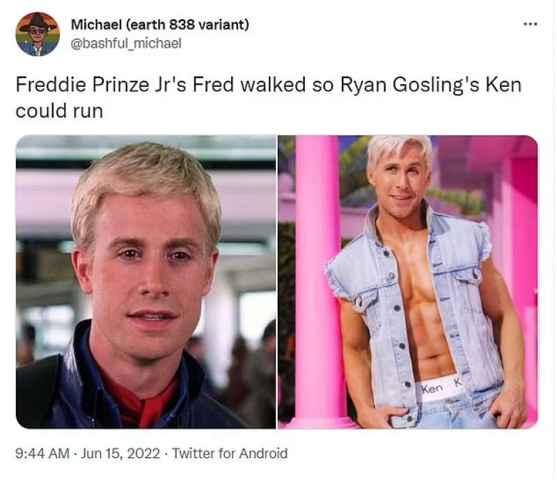 Tweet su Ryan Gosling